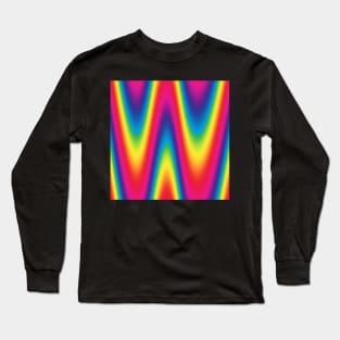 Groovy Psychedelic Zig Zags Long Sleeve T-Shirt